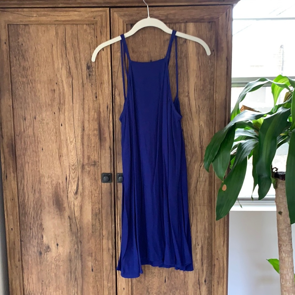 Cobalt blue mini dress